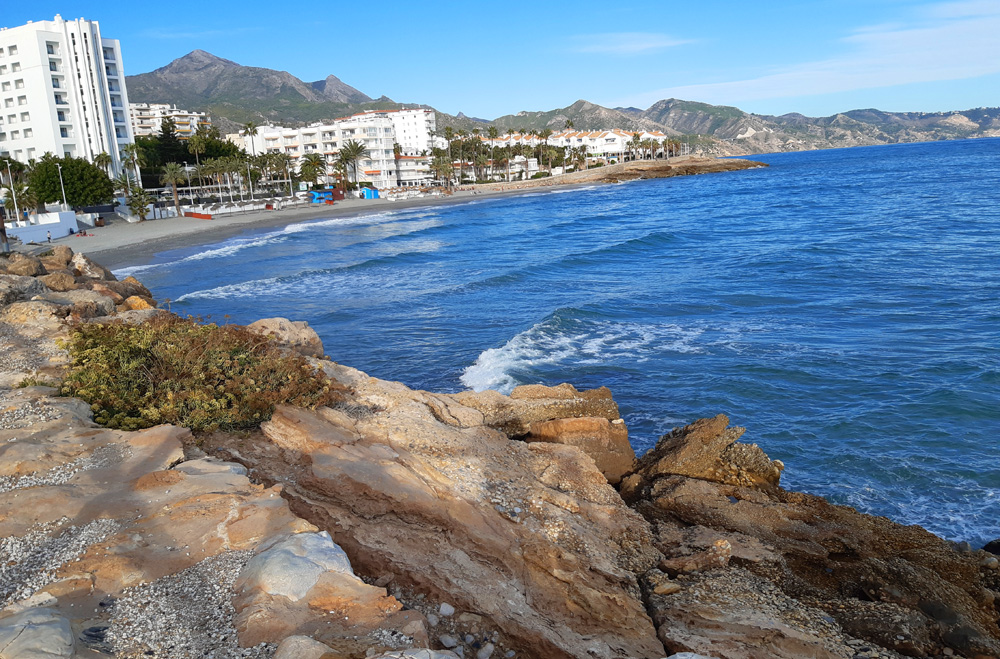 Torrecilla beach, Nerja from Mirador Torrecilla beach, Nerja from Mirador