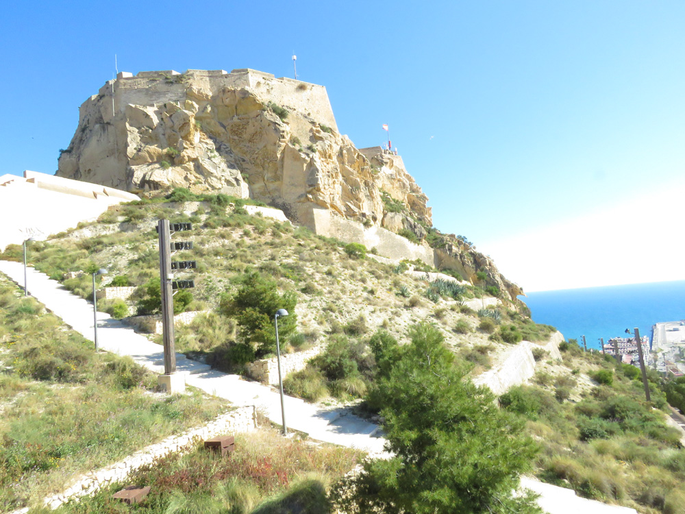 Walking down from Santa Barbara castle