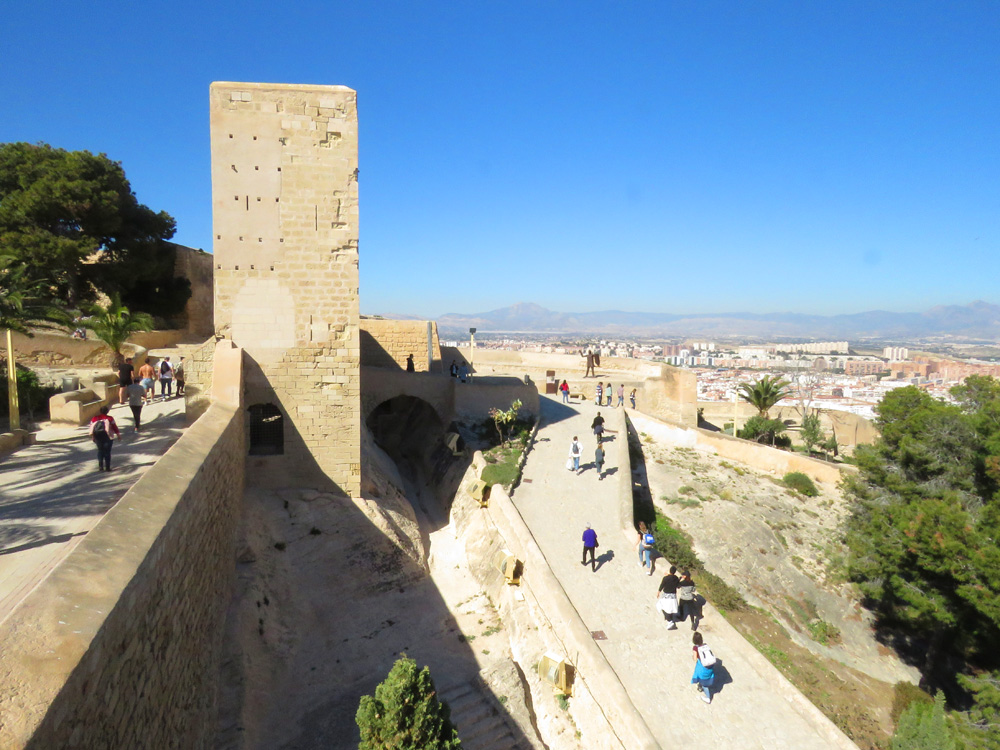 the ramparts of Santa Barbara castle Alicante