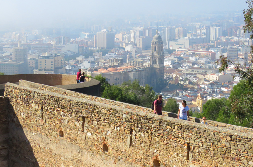 views from Castillo de Gibralfaro in Malaga