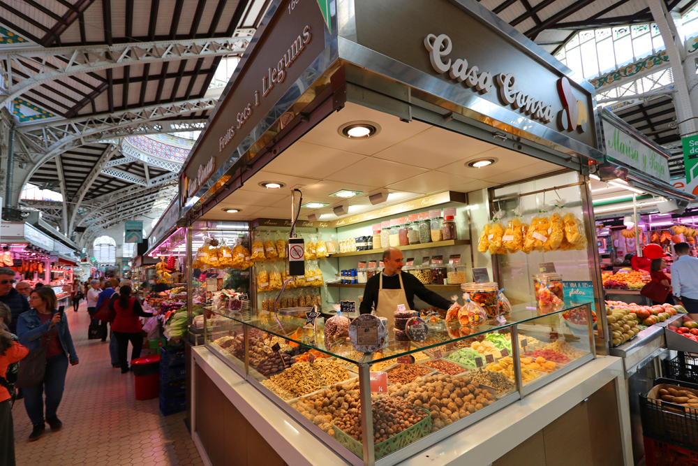 Stores in Valencia's Central Market