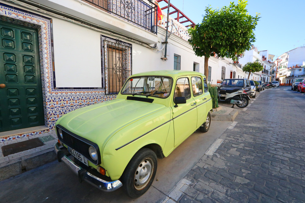 Car on Typical Nerja Street