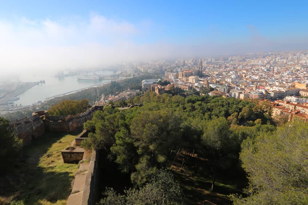 Vistas desde el Castillo de Gibralfaro