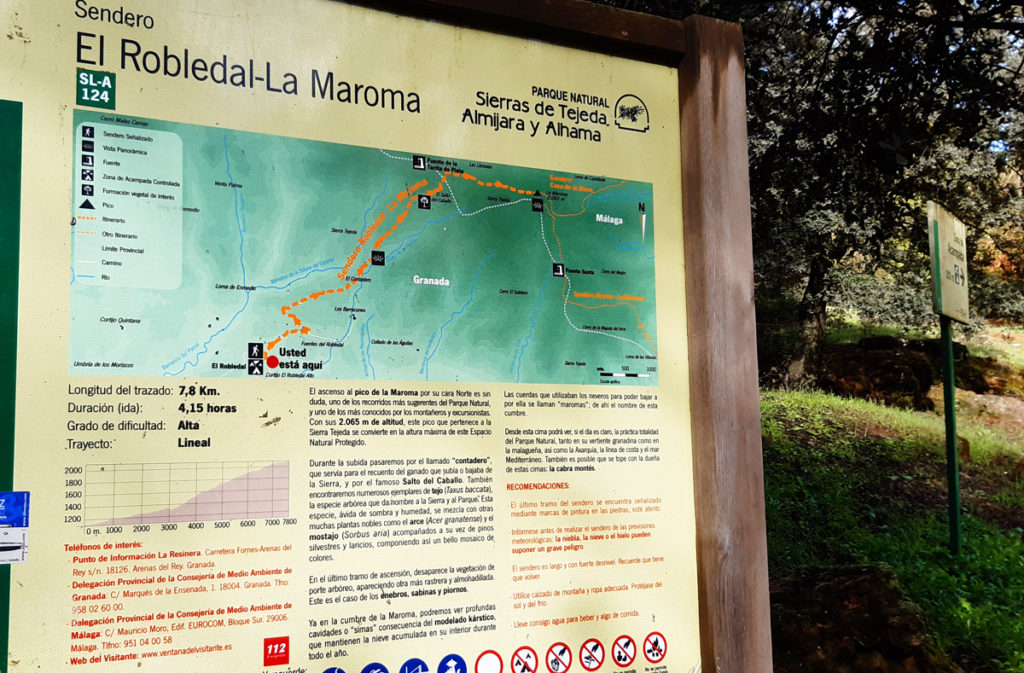 Sign El Robledal - La Maroma